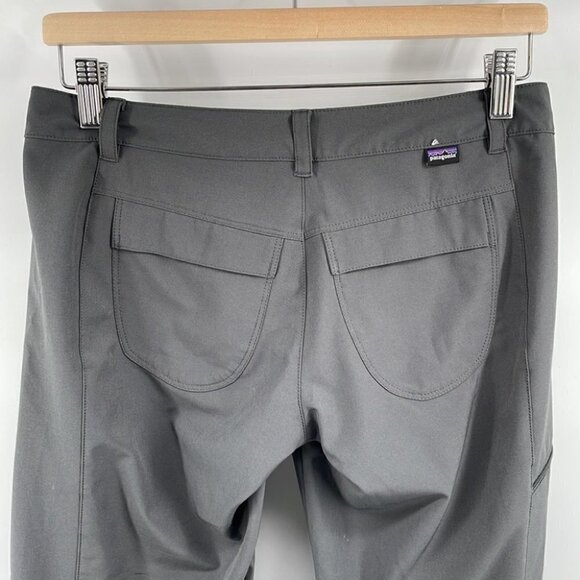 patagonia cropped pants gray hiking active outdoor pants sz 2 common threads - Picture 7 of 7